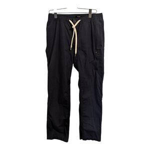 Quince Pants Women Medium Blue Organic Cotton Drawstring Cargo